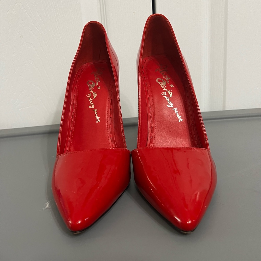 Alice and Olivia Red Stiletto Heels